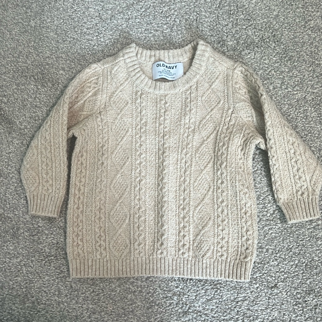 12-18 Month Girl Tan Sweater. Euc. Old Navy